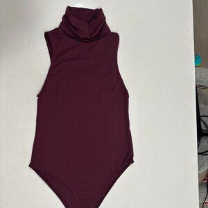 Zara Sleeveless Bodysuit – Dark Purple, Size Small